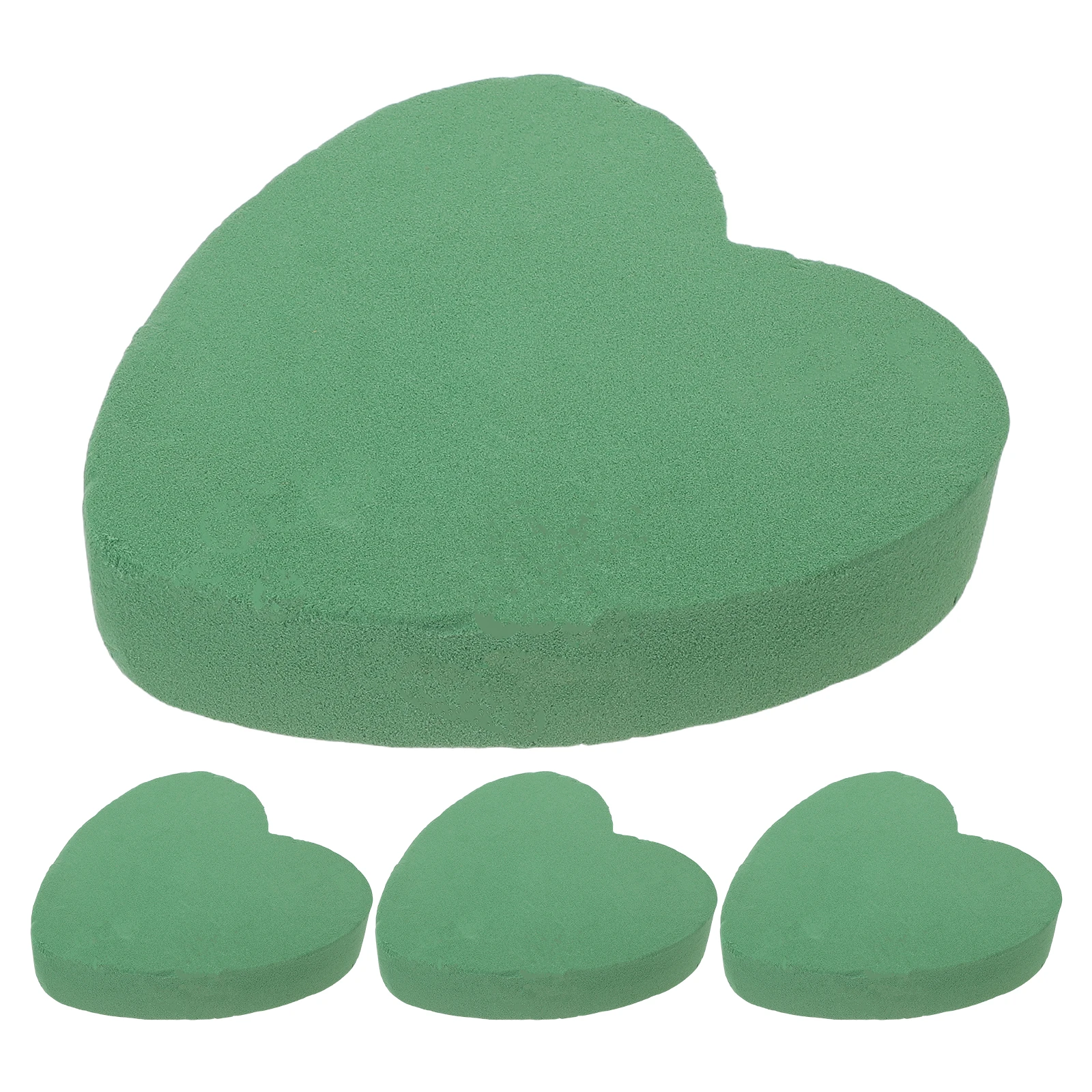 4個のハート型フローラルフォームブロック、生花や造花用のウェット/ドライフォームベース、DIYバレンタインウェディングセンターピース用