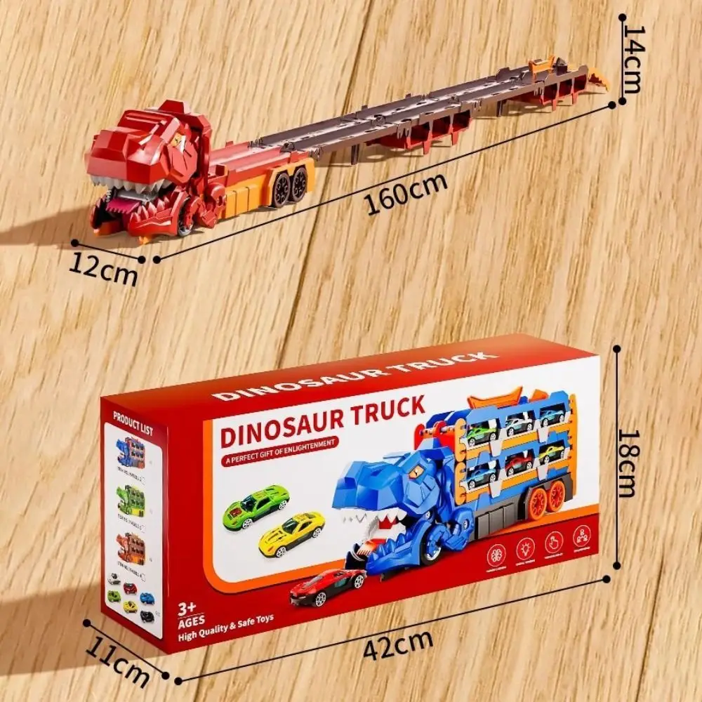 รถไดโนเสาร์แบบพับได้ รถบรรทุกแปลงร่างได้ รถมินิโลหะ รถแข่งไดโนเสาร์ รถแข่งแบบหล่อขึ้นรูป รถรางไดโนเสาร์
