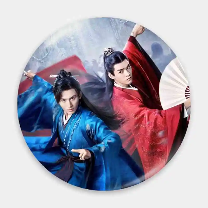 Shan He Ling Wen Kexing Zhou Zishu Badge Brooch anchor Peripherals Pin Tinplate Pupil Decoration Fandom Clothes