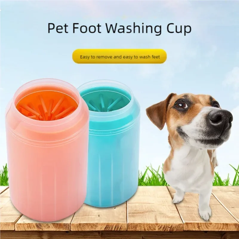 

Dog Paw Cleaner Cup Soft Silicone Combs Portable Outdoor Pet Foot Washer Paw Clean Brush Quickly Wash Foot Cleaning Bucket