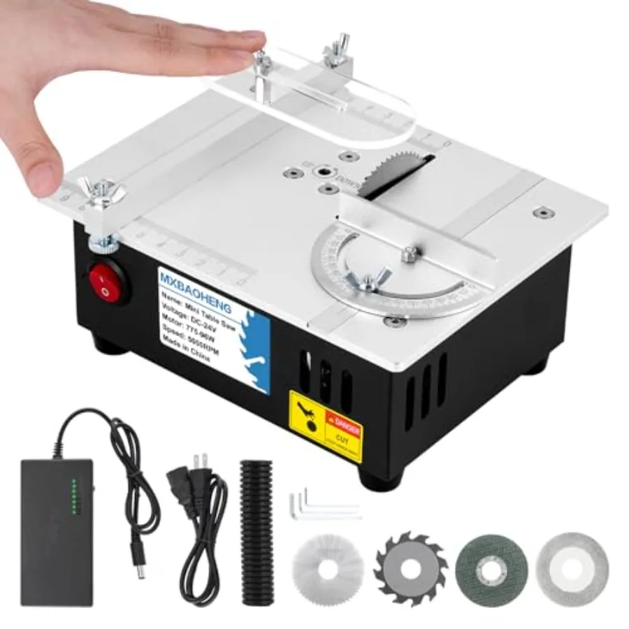 

Mini Table Saw S3 Portable Precision Craft Table Saw 1/2" Adjustable Cut Depth Seven Speed Adjustable Power Supply fo
