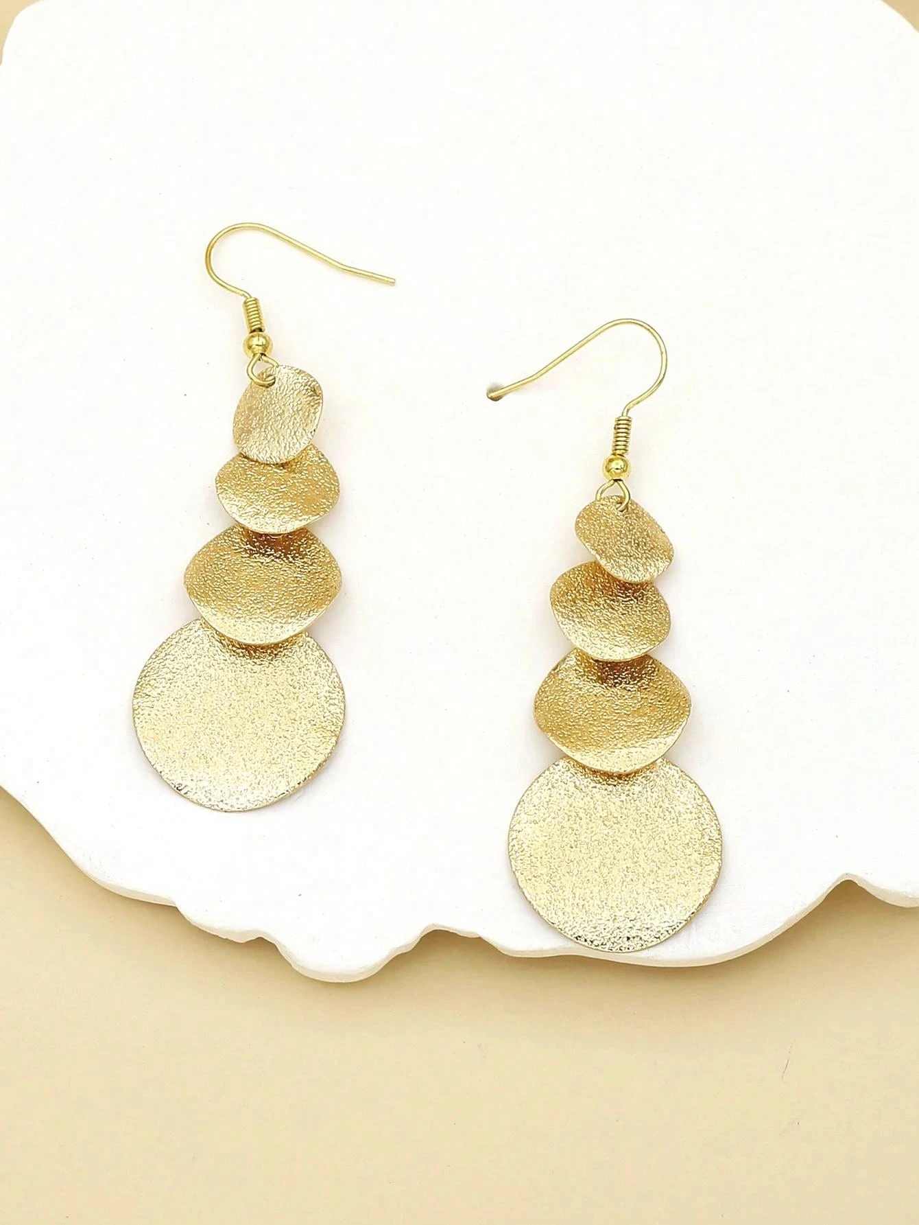 Long Stacked Round Tassel Drop Earrings, Sequin Earrings, Girls Party Earrings, Popular Jewelry