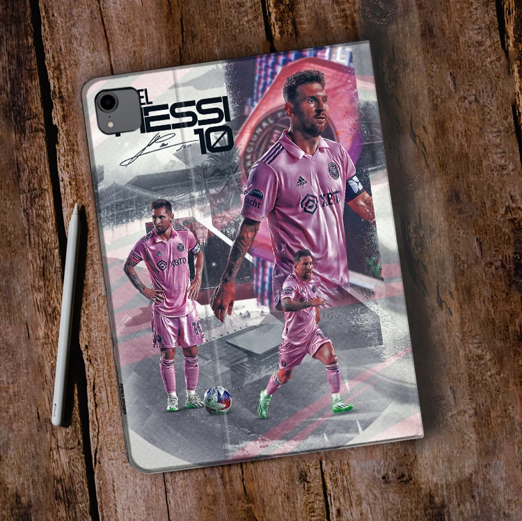 Imagem -02 - Futebol Superstar M-messi para Ipad Capa de Silicone de Luxo para Ipad 10.2 7th 8th Air Mini Pro11