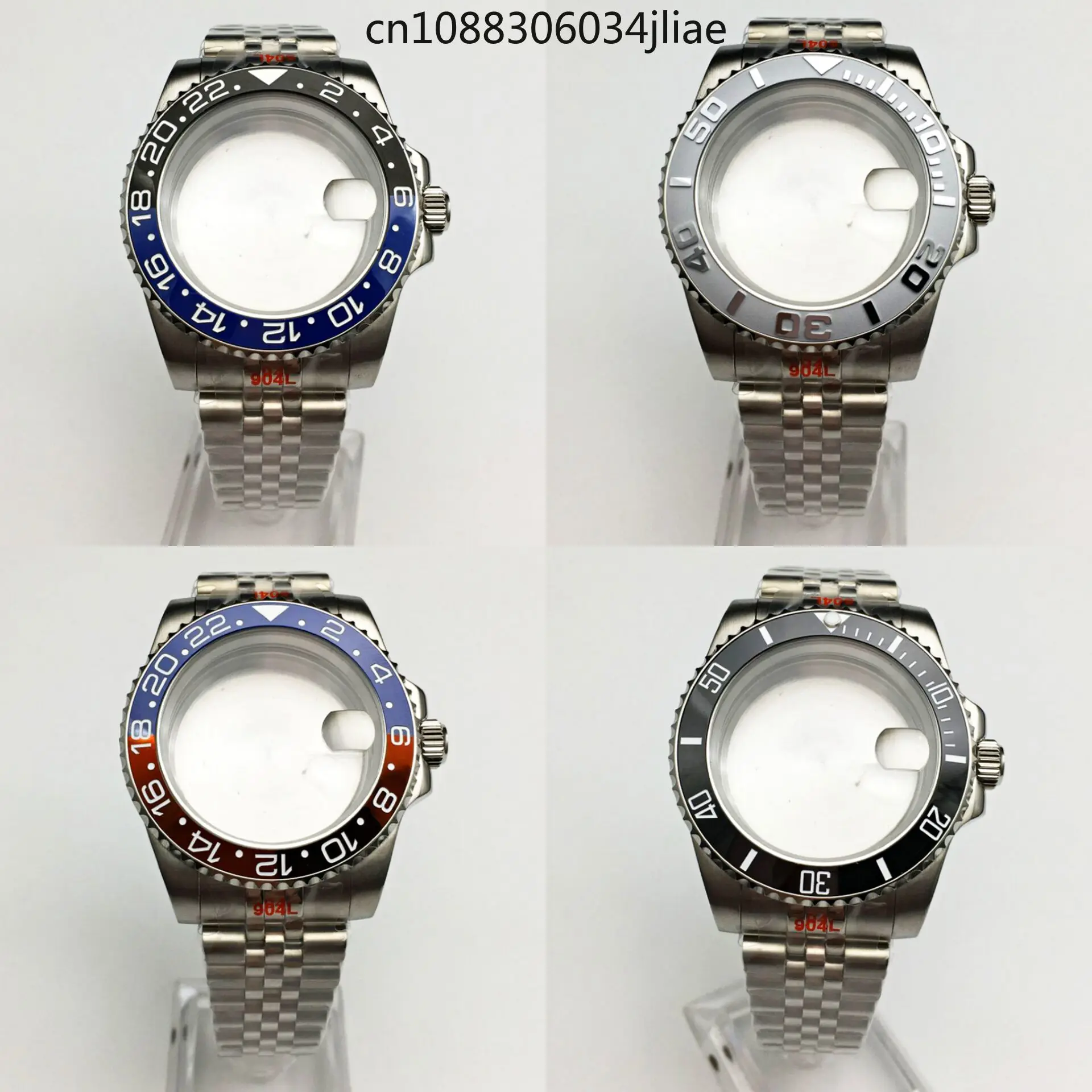 40MM watch case full set + stainless steel strap Seiko case for 8215/821A/NH35/36