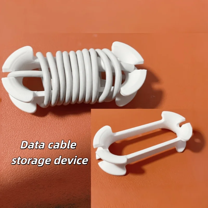 1Pack 3Pcs White Portable Cable Storage Box, Anti-Tangle Wire Organizer for Desk Home Office Dorm USB Cord Management