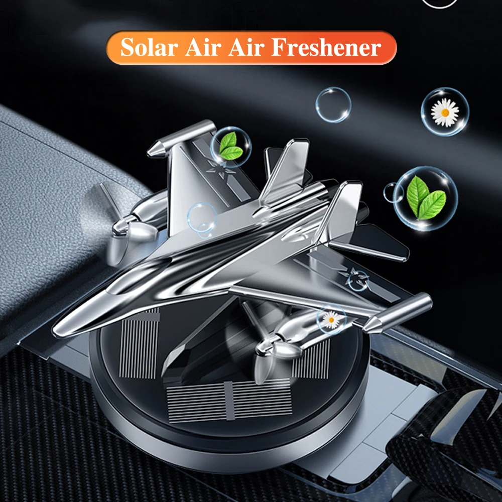 Solar Car Air Freshener Fighter Propeller Flavoring Fragrance Decoration Car Interior Accessories Perfume Diffuser Men And Women