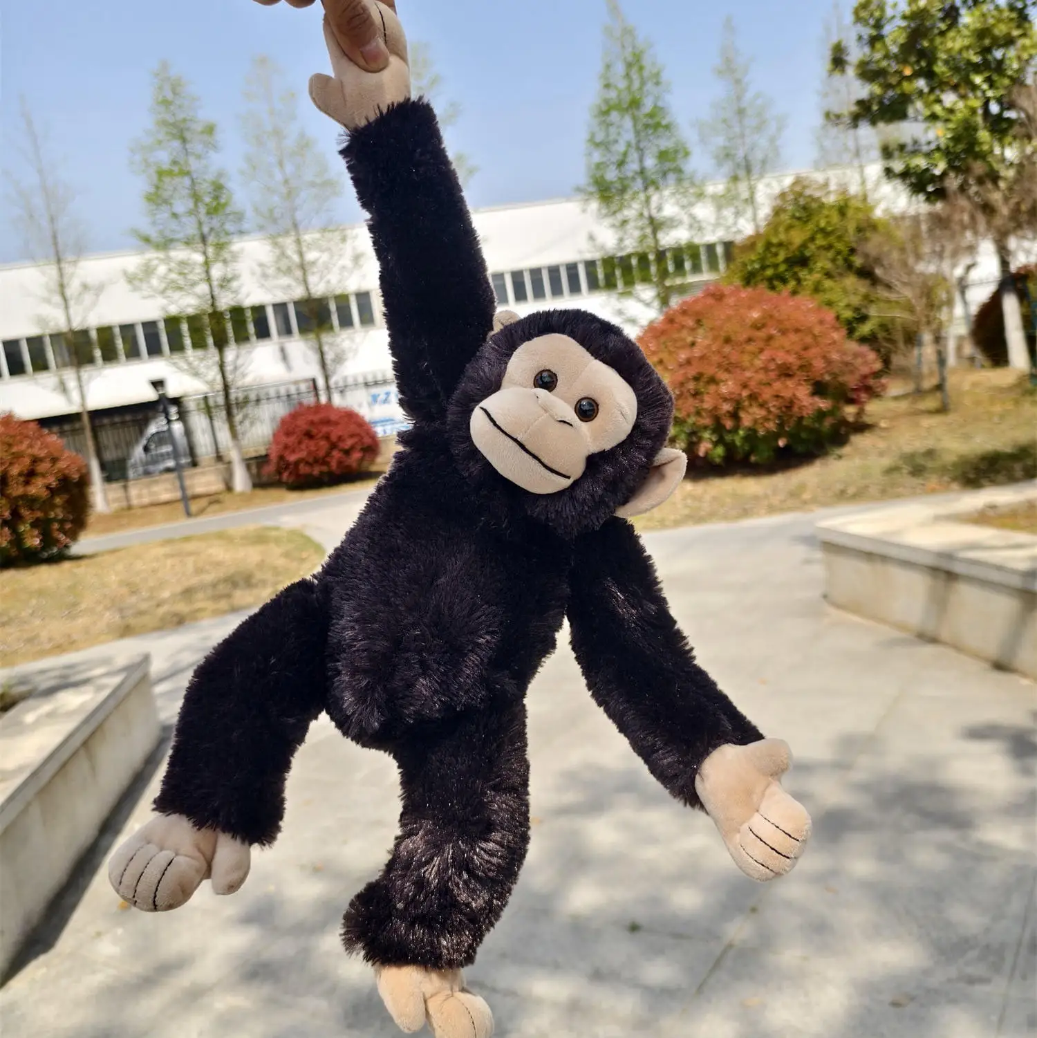 25 سنتيمتر محاكاة الشمبانزي ألعاب من نسيج مخملي واقعية الغوريلا محشوة الحيوان لينة سفاري دمية هدية ديكور المنزل للأطفال هدايا عيد