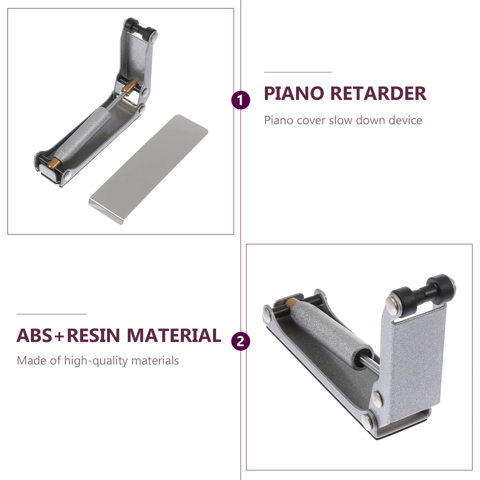 

1Pcs Piano Slow Fall Device Durable Aluminum Alloy Cover Buffer Anti Pinch Finger Protection Piano Accessory Silent Hydraulic