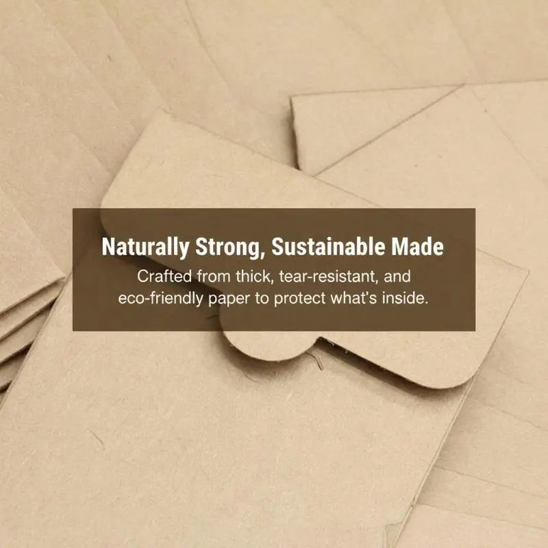 

Thickened Kraft Paper Bags Secure Card Packaging Eco Friendly Envelope for Event Invitations and Paper Storage