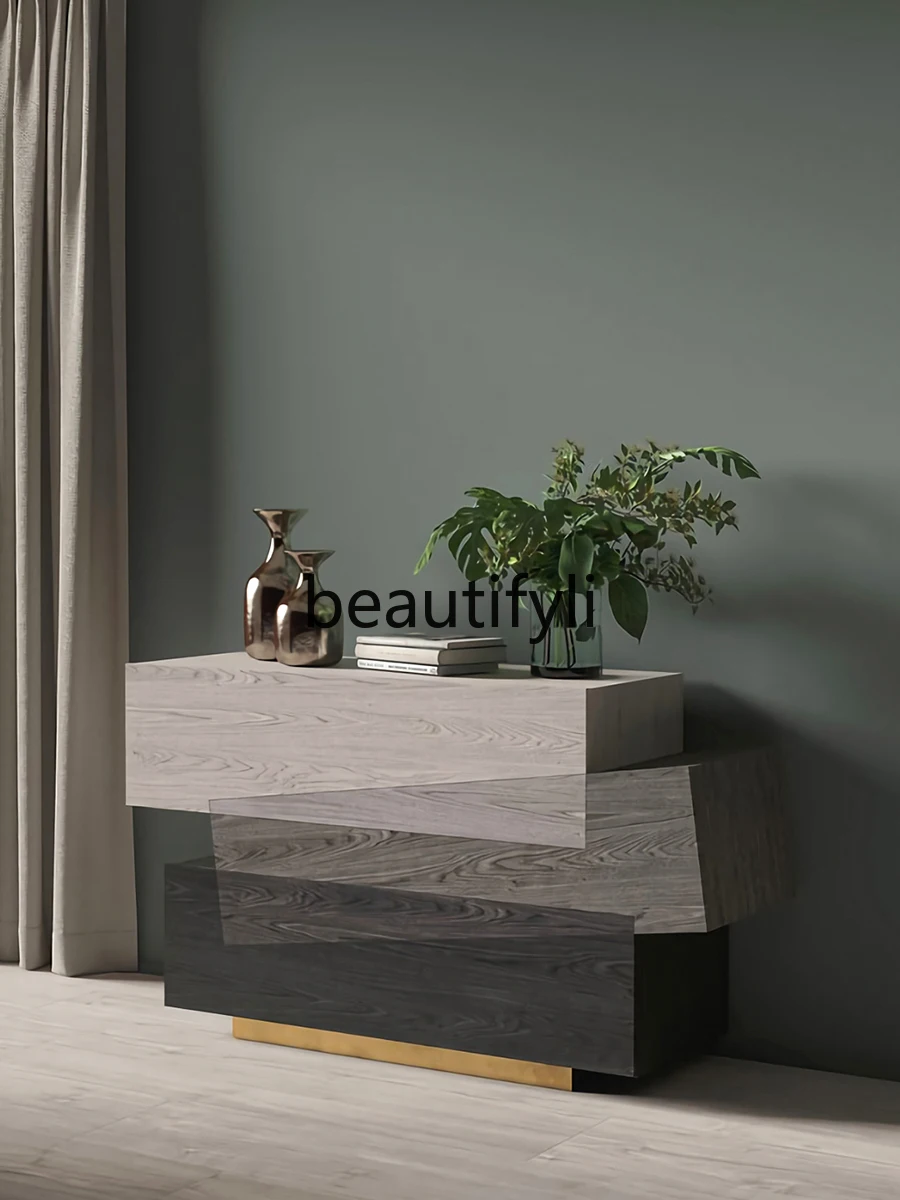 

Minimalist art chest dresser integrated locker designer high-end solid wood dining side cabinet