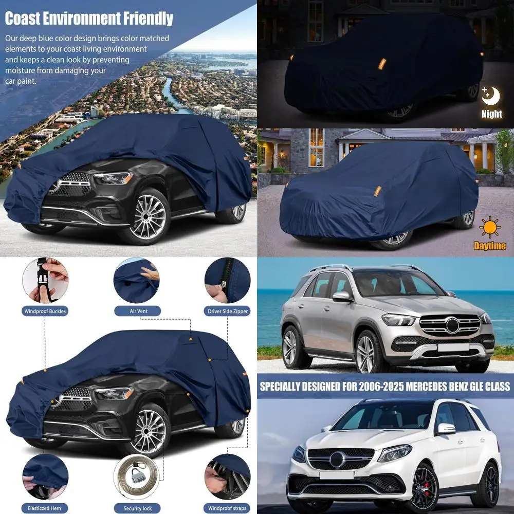 

Heavy-Duty 10-Layer Weatherproof Car Cover for 2006-2026 Mercedes-Benz ML/GLE Models, with Zippered Door and Windproof Bands