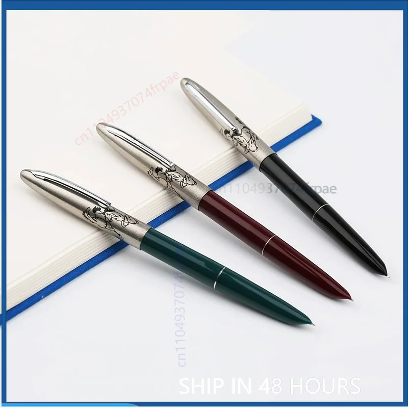 For HERO 329-2 Shanghai Factory Retro Fountain Pen Horse Head Golden Arrow Sign Student Beginner Calligraphy Practice Pen（3pcs）