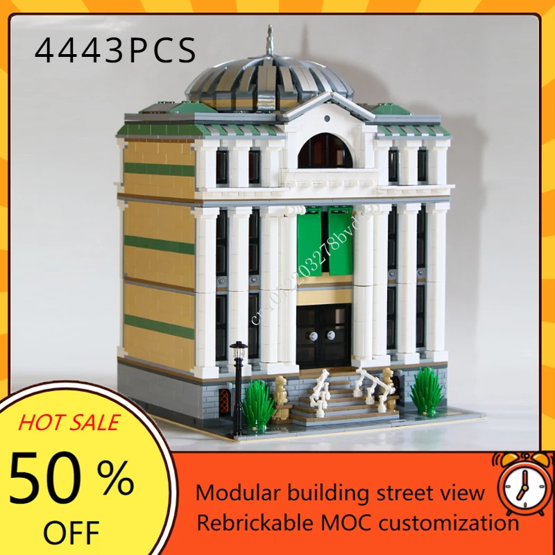 

4443PCS Museum of Natural History Modular MOC Creative street view Model Building Block Architecture DIY Assembly Model Toy Gift