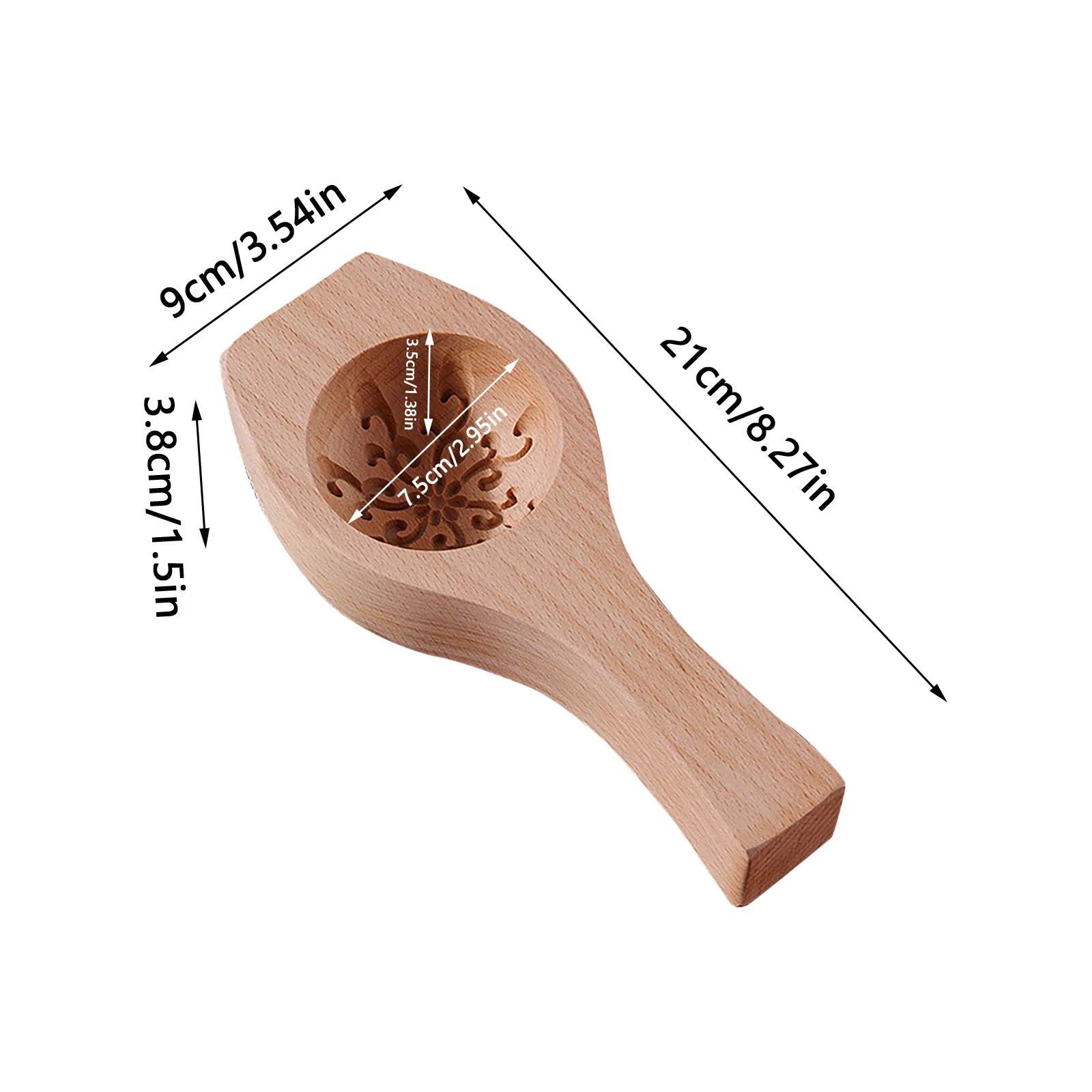 Solid Wood Steamed Bread Mold Wooden Grinding Outfit Pastry Steamed Stuffed Bun Tools Deepening Version Kitchen Accessories