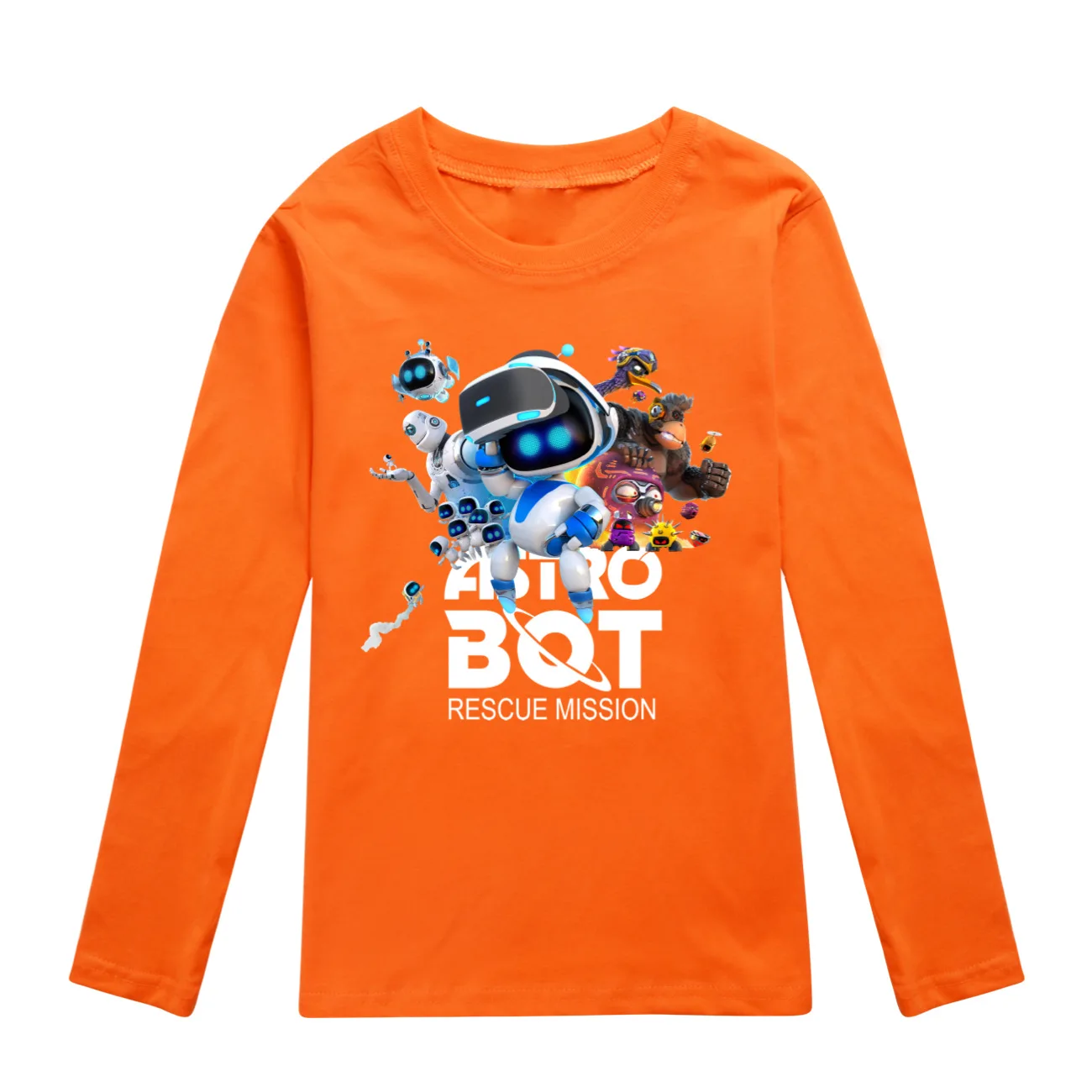 Game Astro Bot Clothes Children Spring Autumn T-shirt Girls Astrobot Clothing Boys Cotton Tshirt Boutique Kids Long Sleeve Tops