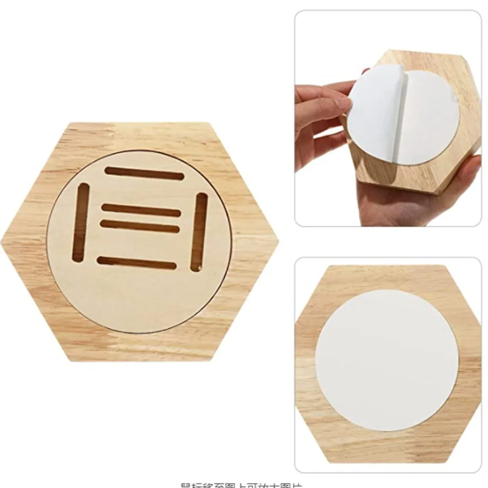1Pc Wooden Hexagon Medals Storage Shelf Home Decorative Tool Racks Medal Album For Household Bedroom Decoration