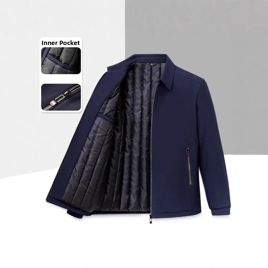 سترة رجالية من القطن المربعات، معطف كاجوال بأكمام طويلة وأزرار للرجال في منتصف العمر، سميك للخريف والشتاء من ألياف البوليستر،...