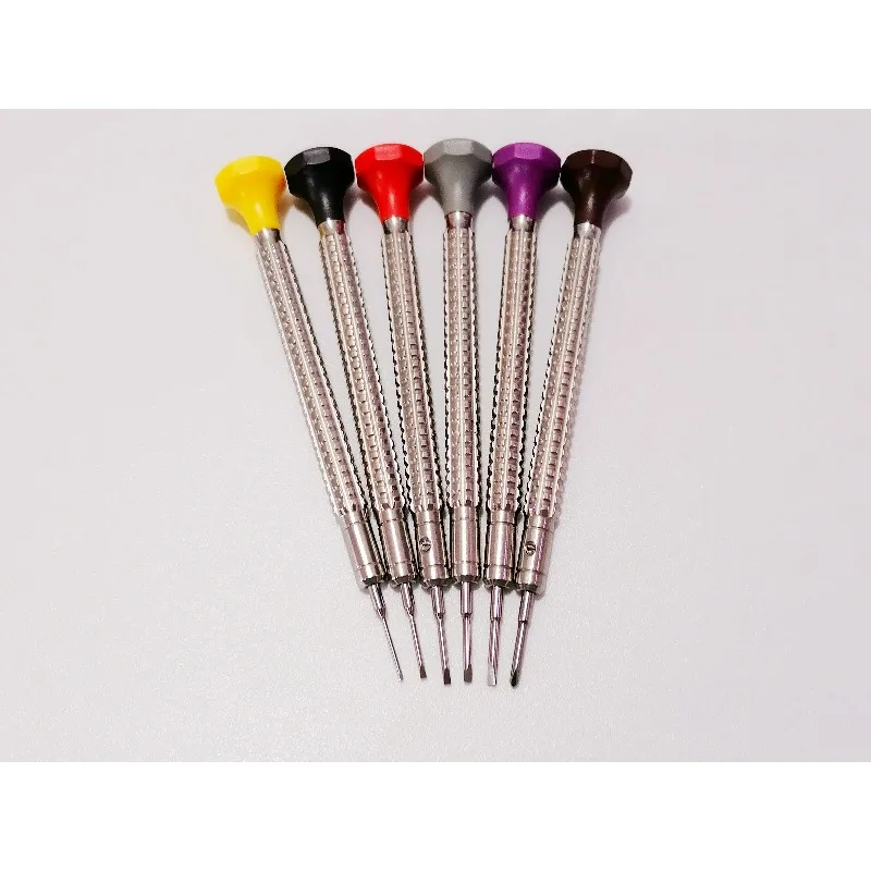 مجموعة مفكات براغي لأداة إصلاح الساعة، ستة عبوات، رأس سكين مجاني، مفك براغي من الفولاذ المقاوم للصدأ بالكامل. #3