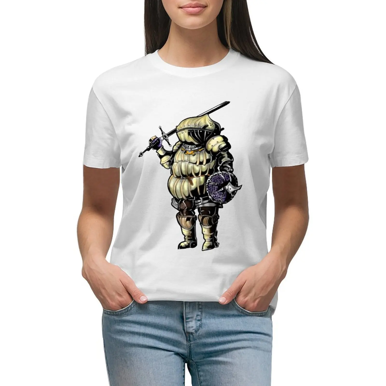 

Onion Knight T-shirt plus size tops animal print shirt for girls vintage clothes tshirts woman