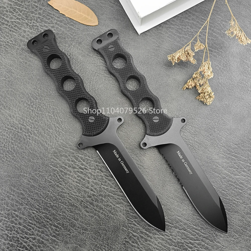 Eickhorn Solingen Self Defense Tactical Pocket Straight Knife G-10 Handle Kydex Sheath Camping Hunting Fixed Blade Knives Tools
