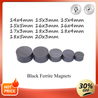 Circular Magnets Dia 14mm 15mm 16mm 17mm 18mm 20mm Ferrite Ordinary Magnet  Black Magnet Crafts Magnet Fridge Sticker DIY Magnet