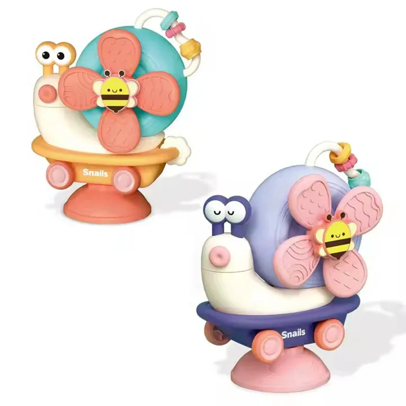 

Baby Educational toys Dining Table Sucker Turn Cartoon Dining Chair 0-1Years Old Windmill Snail Finger Fine Toys Montessori toys