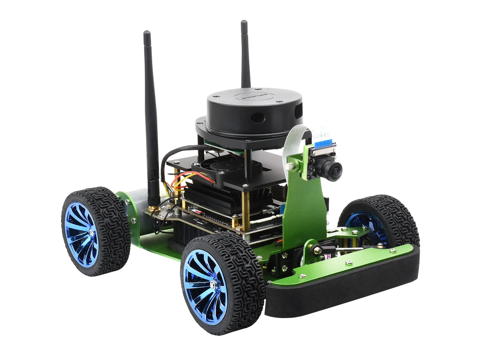 Waveshare JetRacer Professional Version ROS AI Kit, Dual Controllers AI Robot, Lidar Mapping, Vision Processing