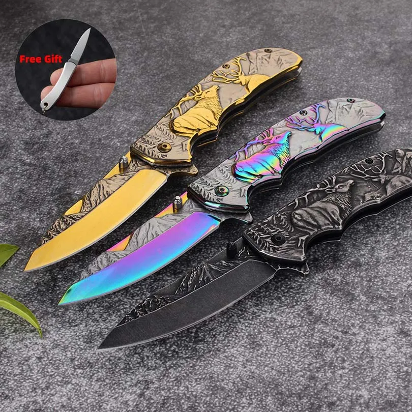 

Ножи для уличных инструментов из стали 3cr13, складные ножи высокой твердости, портативные ножи ручной работы, цельнометаллическая ручка с задним зажимом