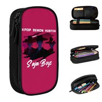 Lovely Pencil Case Kpop Demon Hunter Merch Saja Boys Pen Box School Pencil Cases Girls Boys Canvas Graphic Stationery Organizer
