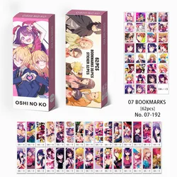 62pcs/Set NEW Anime Chainsaw Man SPYÃFAMILY Genshin Impact OSHI NO KO BLUE LOCK Photo Card Notes Bookmark Photocards Fans Gift