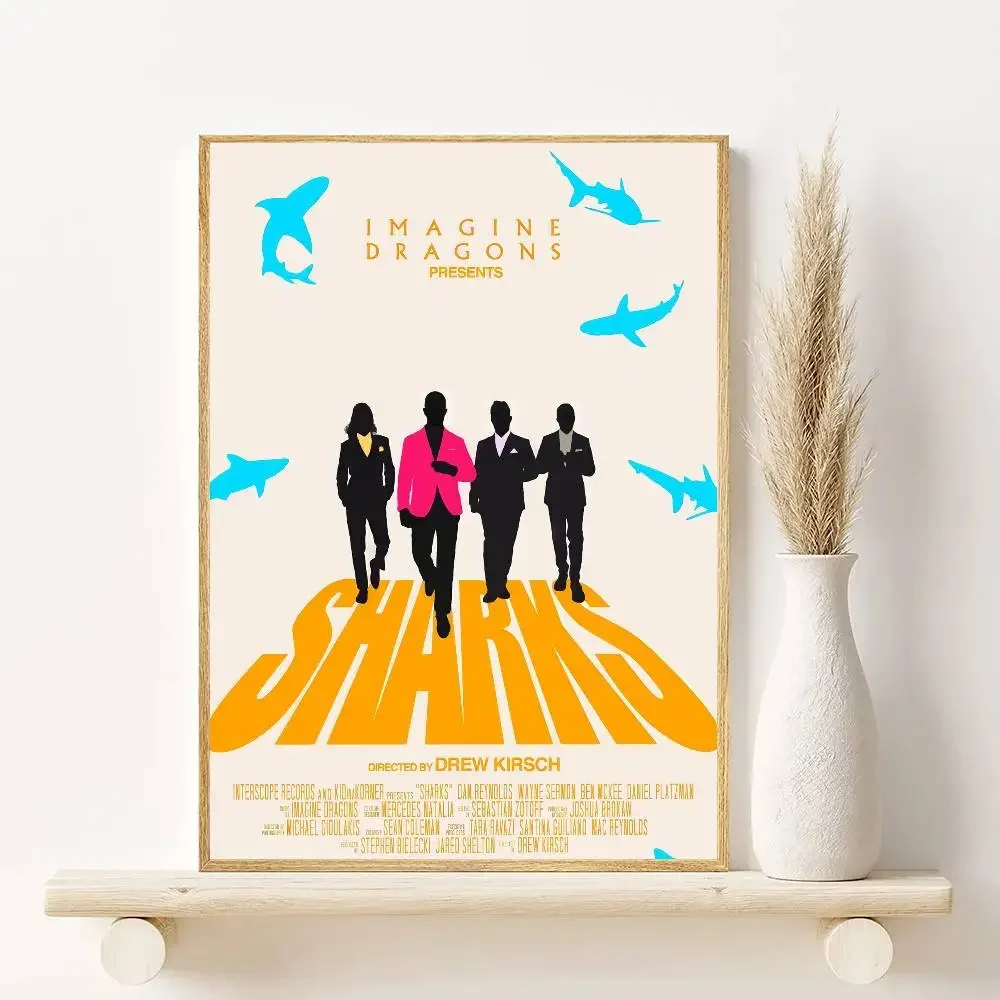 الأمريكية البديل روك باند تخيل التنين غلاف الألبوم الفن الجدار ملصق HD مقاوم للماء غرفة المعيشة المنزلي غرفة نوم بار قماش