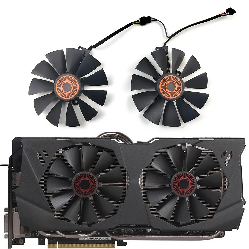 

95MM FD10015H12S 0.55A 5Pin GTX980 Cooler Fan For ASUS STRIX GTX 970 980 780 TI R9 380 Graphics Video Card Cooling Fan