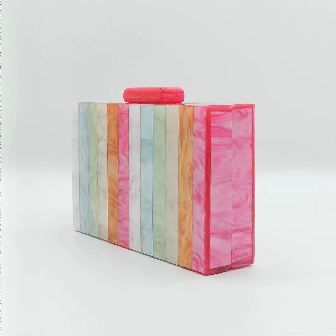 

Retro Splicing Acrylic Dinner Bag Trendy Chain oulder Bag ex American Retro Sle Magnetic Clasp Closure Universal ...