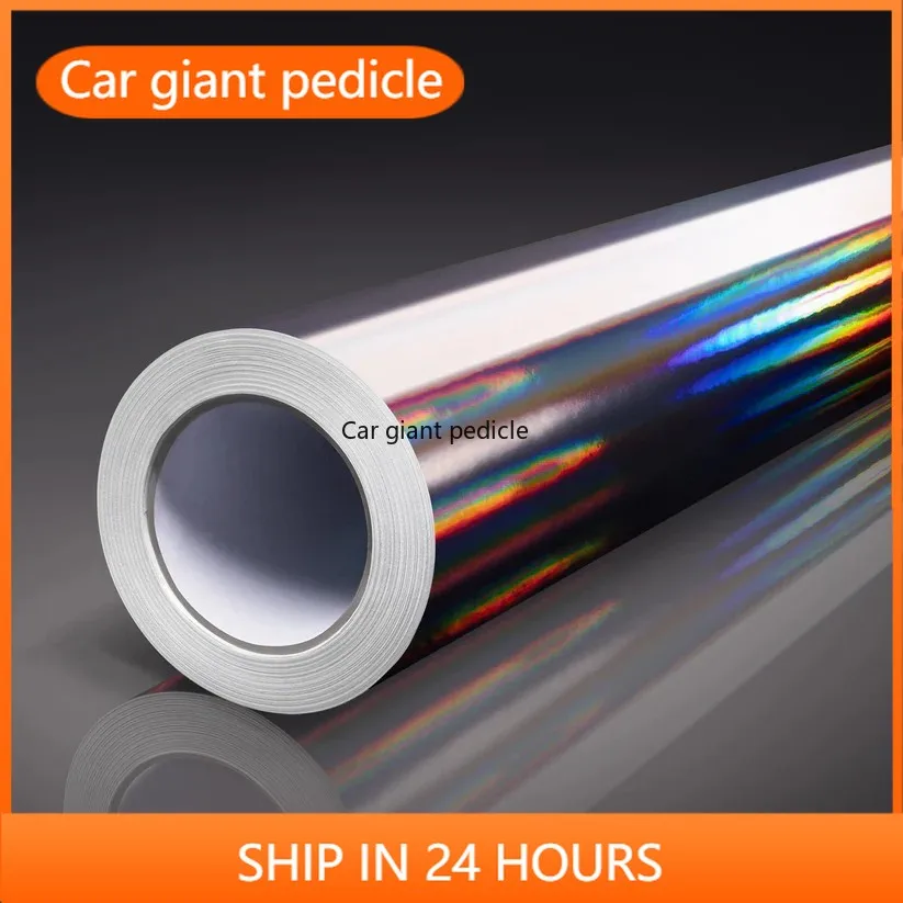 Highest qualityGloss Chrome Laser Black vinyl Wrap Film Car Wrap Film Non degumming Non fading quality Warranty 1.52M*17M roll