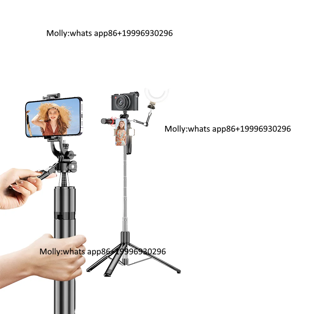 Phone Tripod Stand Selfie Stick Fill Light Live Streaming Bracket Universal Mini Multi-functional Mobile Selfie Stick