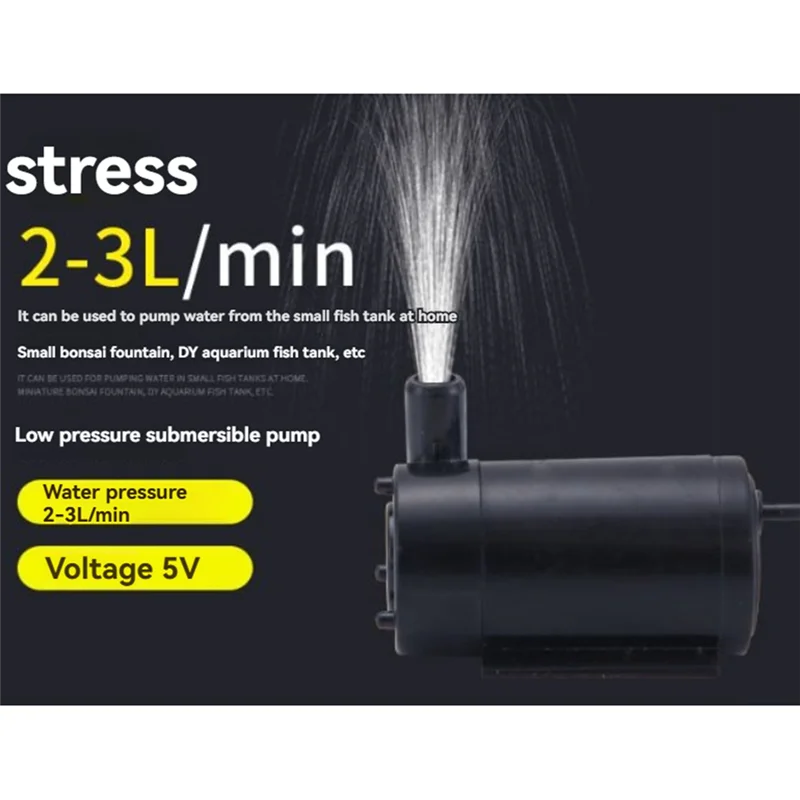 A05G-USB Dompelpomp 1M Kabel DC Laagspanning Ultrastille Mini Kleine Waterpomp 5V Dompelpomp voor Aquarium