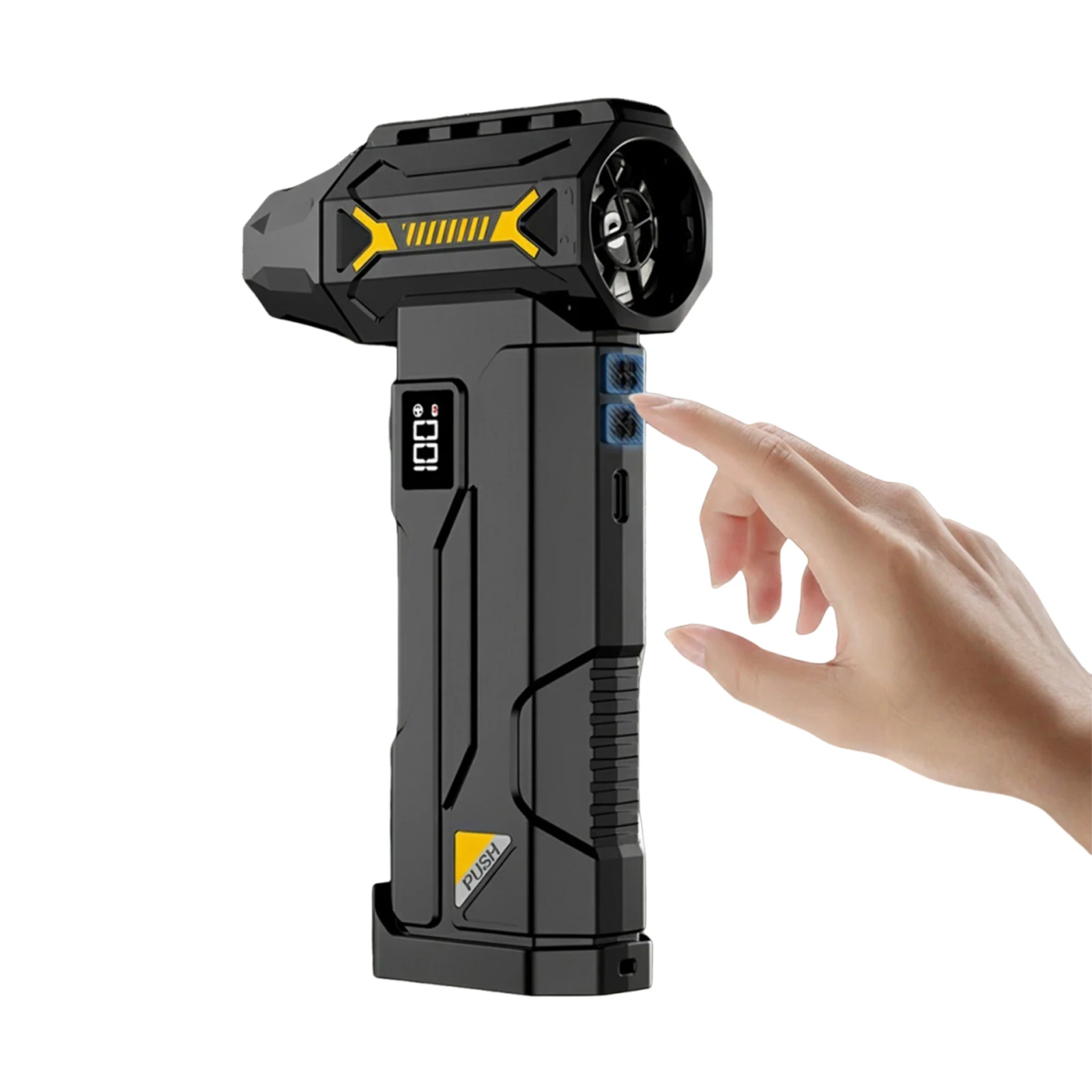 

Беспроводная перезаряжаемая воздуходувка Jet Dry Blower с 5 режимами регулировки и LED-подсветкой для клавиатуры, электронных устройств, дома и автомобиля