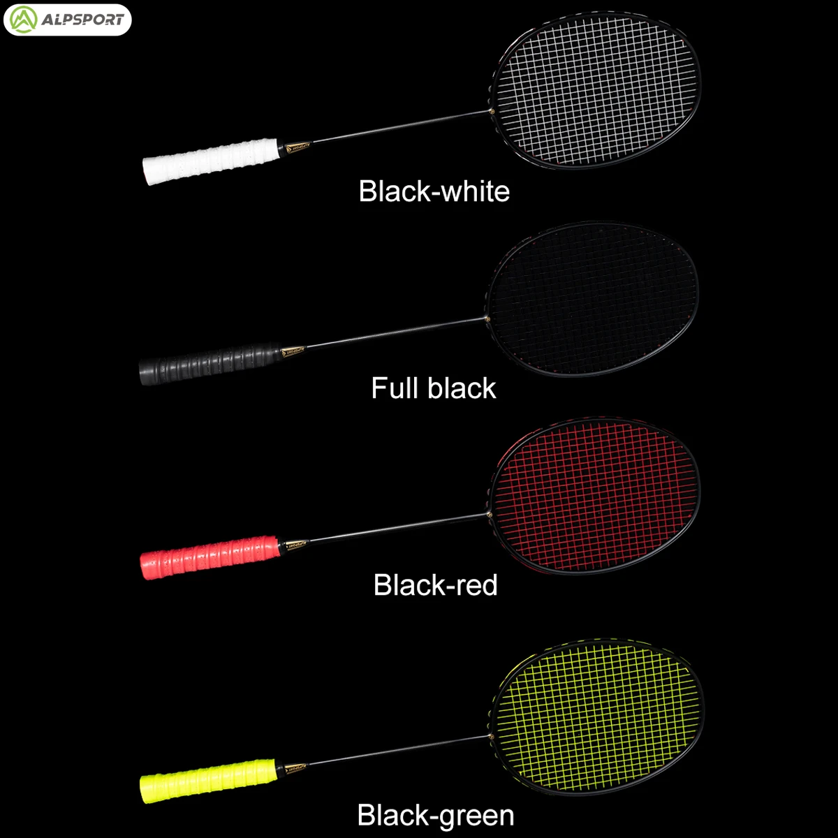 ALP XHP 2Pcs 100% Carbon Fiber Elastic 6U 72g 30Lbs Strung Racquet Offensive And Defensive Pro Badminton Racket With String Bag