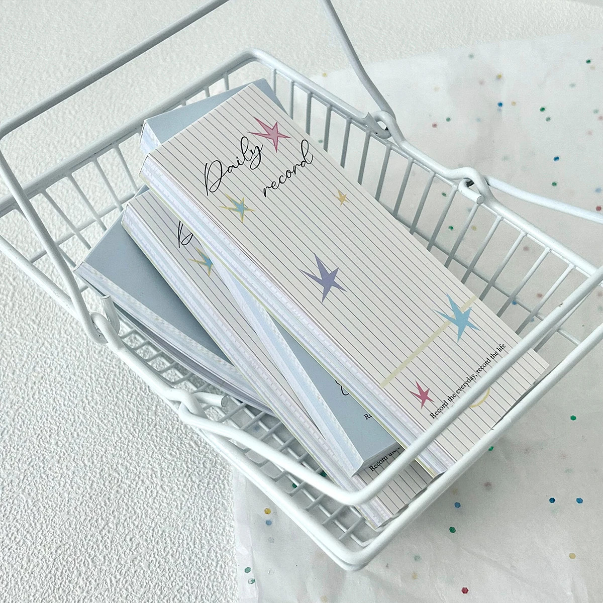 Cute Memo Pad Long Strip Tearable Paper Note Refill Pages Non Adhesive Craft Paper for Scrapbooking Journal Deco