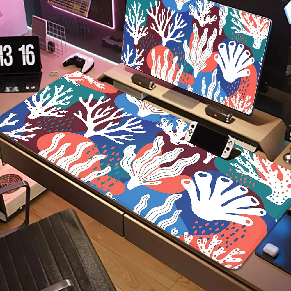 

Коврик для мыши Mosepad Coral: аксессуар для компьютера, игровой коврик для ПК, аниме-дизайн, украшение для стола