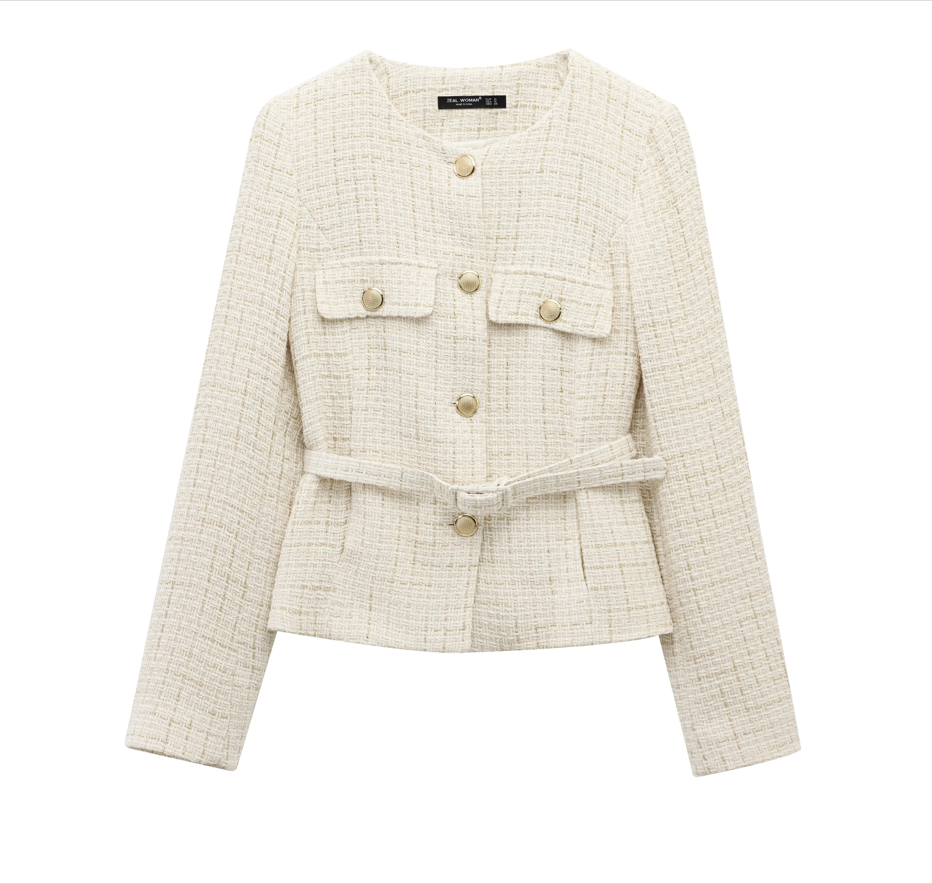 

Single Breasted Elegant Jackets Coat Long Sleeve Plaid Jacket Woman Clothing Outdoor Clothes