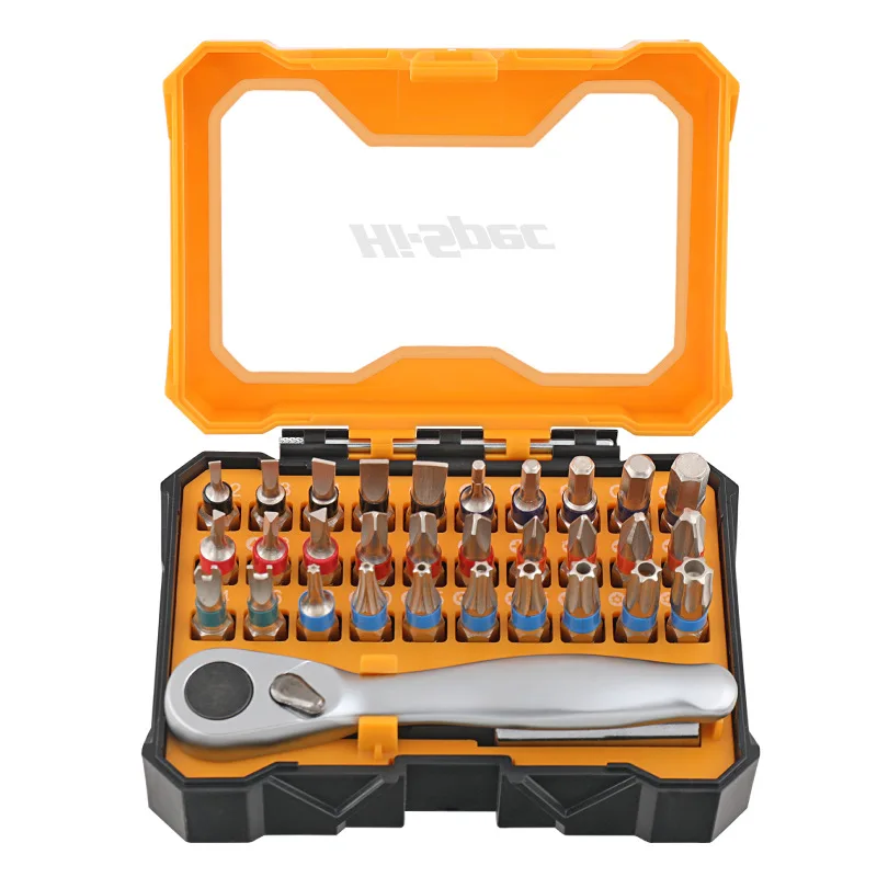 Morita Ratchet Screwdriver Kit, Chrome Vanadium Steel Made, Includes Slotted, Cross, Torx, Triangle and Special-Shaped Bits for