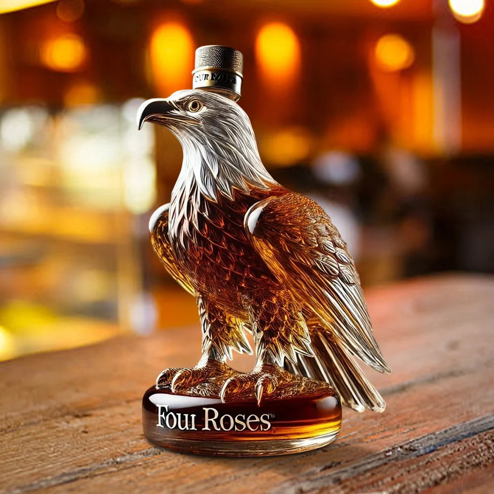 Decantador de whisky Decantador de cristal único con águila de whisky, regalos para hombres, papá, marido, decoración de Bar en casa para amantes del whisky