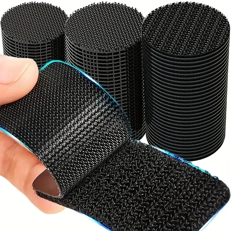 10 Stück starke selbstklebende Klettverschlüsse Rechteckige Nylon-Aufkleber Klebeband mit starkem Kleber für DIY-Bastelarbeiten Selbstklebende Nylonaufkleber Stark haftender Klettverschluss Starkes Befestigungsband – Detail 3