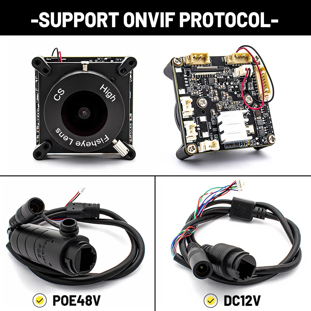 โมดูลกล้อง IP 5MP IMX335 1/2.8 นิ้ว CMOS ซูม 10 เท่า เลนส์ปรับระยะโฟกัสได้ มุมกว้าง IR-CUT Onvif RTSP RTMP ไฟคู่ ColorVu Webcam POE