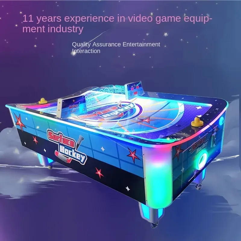 FL Wholesale Popular Coin Operated Curved air Hockey Arcade Surface Hockey Table for Amusement Customzied