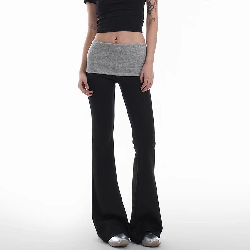 

Новые тонкие расклешенные брюки с высокой талией для девочек, женские корейские черные повседневные брюки, женские удобные прямые спортивные штаны