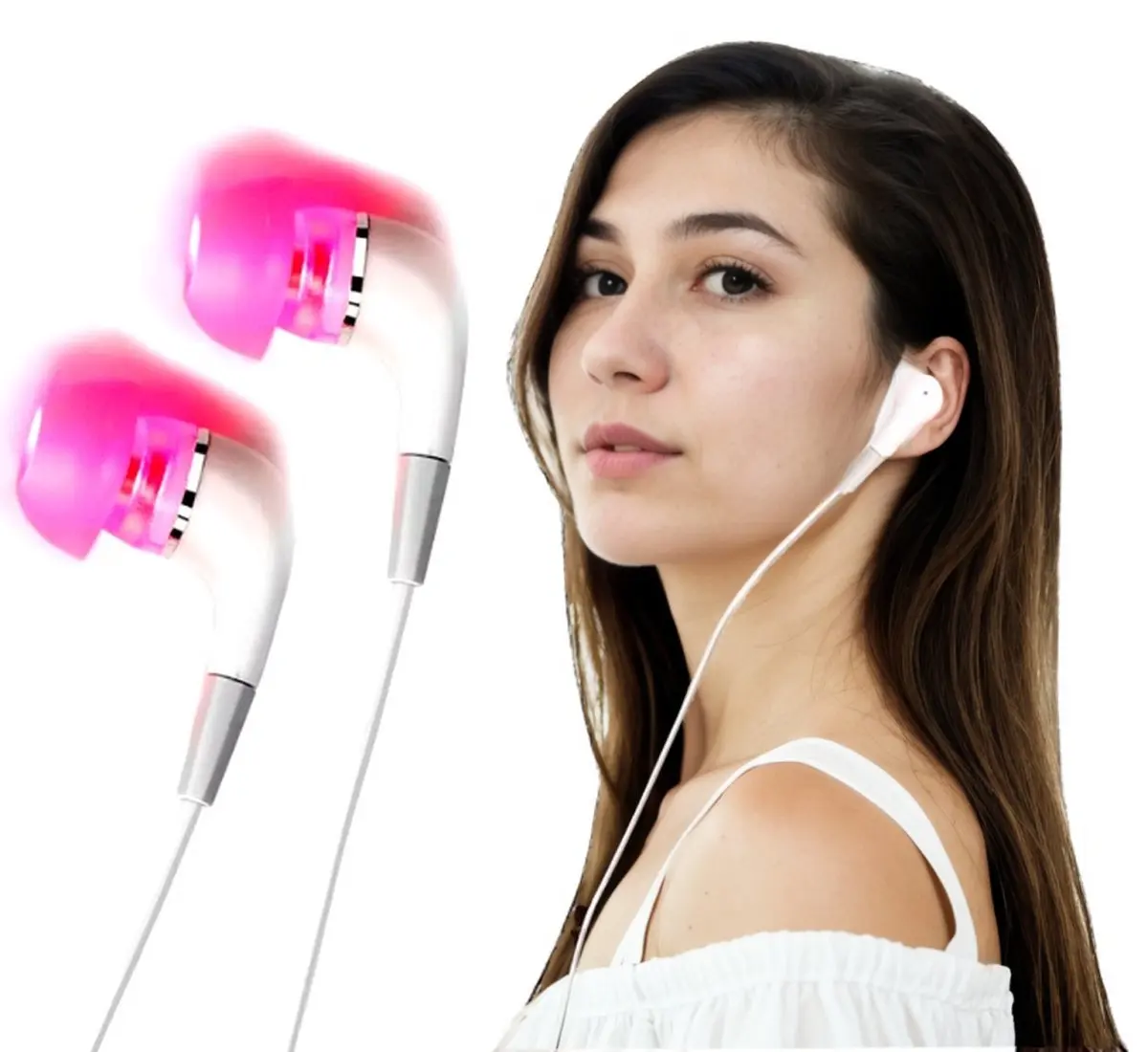 

650nm Laser Therapy Earbuds USB Red Light Therapy for Tinnitus&Rhiniti Relief Otitis Media Diabete Home Use Ear Treatment Device