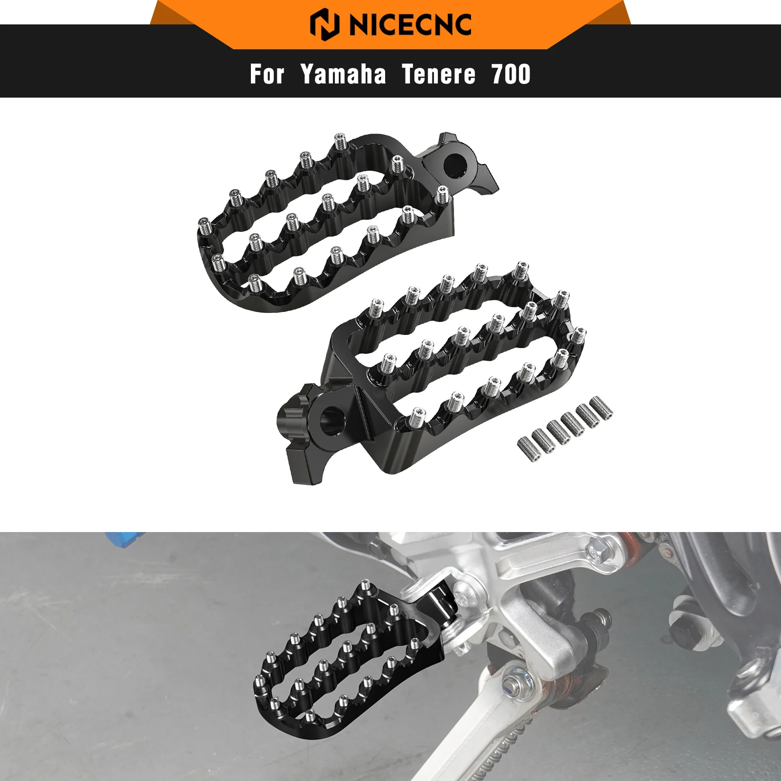 

Footpegs Footrests Foot Pedals For Yamaha Tenere 700 XTZ 700 2019-2024 Tenere700 T700 Rally Edition 2020 2021 2022 2023 2024