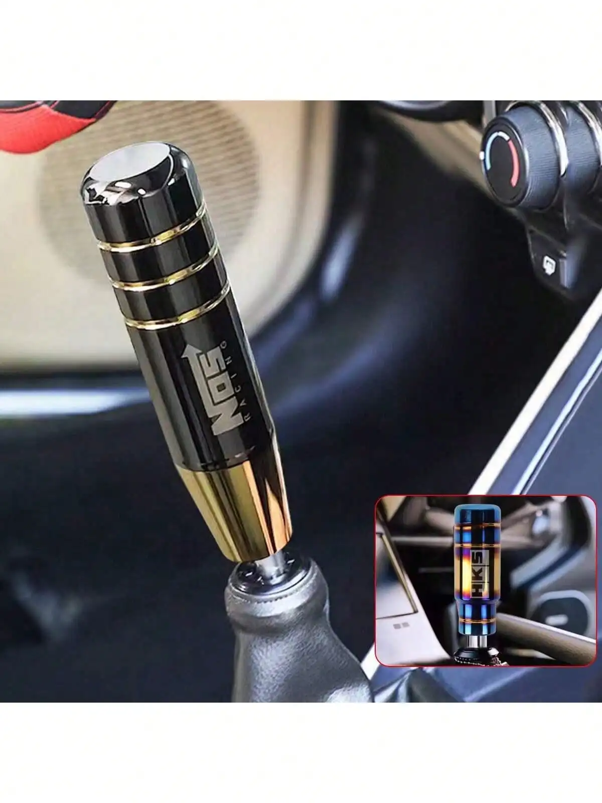 

1pc 5.12-Inch Aluminum Alloy JDM-Style Shift Knob Ergonomic Design Suitable for Manual And Automatic Transmission Cars